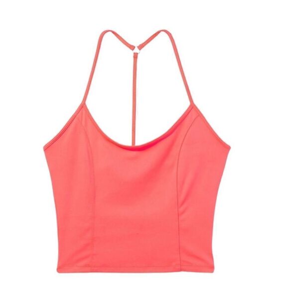 Victoria’s Secret PINK On Point Essential Tank top Racerback T back Coral Blaze - Picture 1 of 7